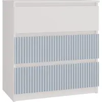 Top E Shop Topeshop M3 FR, verkrijgbaar in blauw, wit, met 3 lades, gemaakt van spaanplaat, afmetingen: 700 mm (breed), 400 mm (diep), 750 mm (hoog)