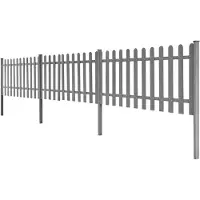 vidaXL Hek met palen 3 st 600x60 cm HKC