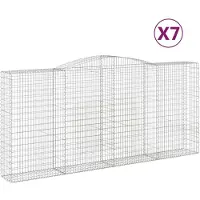 vidaXL Schanskorven 7 st gewelfd 400x50x180/200 cm ijzer