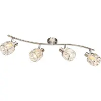 Globo Plafondlamp Kris 4 Lichts Nikkel