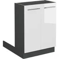 Vicco Keukeneiland Fame-Line Wit Hoogglans 60 cm zonder werkblad, Model 38596