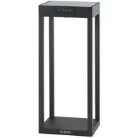 KLEWE LED lamp op zonne-energie RADIA MINI, antraciet, 35 cm, aluminium, IP65 MINI, zwart, Aluminium, Modern, Solar buitenverlichting