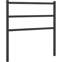 vidaXL Vervangend hoofdbord 90 cm metaal zwart