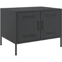 vidaXL Salontafel 68x50x50,5 cm staal zwart