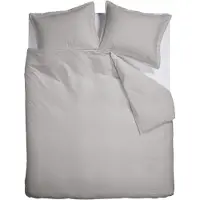 Ambiante Satin Uni dekbedovertrek - Lits-Jumeaux XL - 260 x 200/220 cm - Grijs