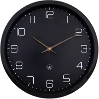 Nextime - Wandklok 30cm - Stil - Zwart - Papier & Bioplastic - nXt
