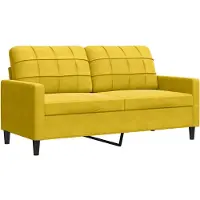 vidaXL Tweezitsbank 140 cm fluweel geel