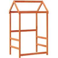 vidaXL Kinderbedhuisje 108x70x176,5 cm massief grenenhout wasbruin