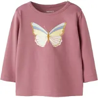 Name it Shirt 'NBFFRONTIE' lichtblauw / lichtgeel / goud / pitaja roze