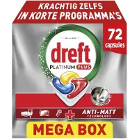 Dreft Platinum Plus Vaatwastabletten Citroen - Anti-Dofheidstechnologie - 72 stuks