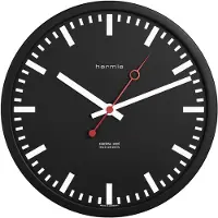 Hermle Wandklok Quartz uurwerk / 30cm by Uhren / zwarte wijzerplaat /