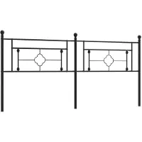 vidaXL Vervangend hoofdbord 193 cm metaal zwart