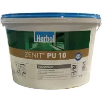 Herbol Zenit PU 10 - Goed dekkende zijdematte muurverf op waterbasis - 12.50 L - RAL 9010 Pure White ( gebrokenwit)