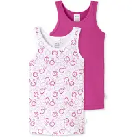Schiesser Onderhemd ' Fine Rib ' pink / wit