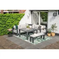 Garden Impressions Levanto lounge-diningtafel 111x111 cm carbon black