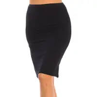 Q-En Dames Midi Onderrok met Elastische Tailleband Q300