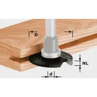 Festool 491059 Groeffrees Afmeting, Ø 40 mm Werklengte 4 mm Schachtdiameter 6 mm