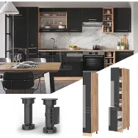Vicco Fame-Line Apotheekkast – 30 cm Antraciet Hoogglans