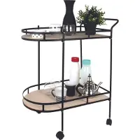 Home Deco Factory Drink- en Serveerwagen - Hout en Metaal