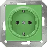 Siemens Schuko-stopcontact DELTA i-system, groen, 1 stuk.