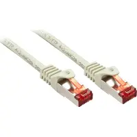 Lindy Basic - Cordon de raccordement - RJ-45 (M) pour RJ-45 (M) - 5 m - SFTP PiMF - CAT 6 - moulé sans crochet bloqué - gris clair