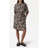 Another Label Dames Kleedjes Denice Animal Dress S/s - Multi - Maat XS
