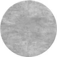 vidaXL Tafelblad Ø 60 x 1,5 cm Rond Bewerkt hout Betongrijs