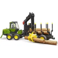 BRUDER John Deere Bosbouw Tractor Groen groen Kunststof Speelgoedvoertuig