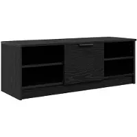 vidaXL TV Kast 102 x 35 x 36,5 cm Zwart Eiken Bewerkt hout