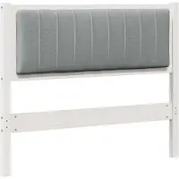 vidaXL Gestoffeerd hoofdbord Wit 100 cm Massief grenenhout