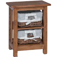 vidaXL Bijzettafel Bruin 38 x 28 x 50 cm Massief mahoniehout