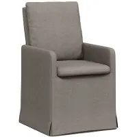 vidaXL - Eetstoelen - 2 - st - Stof - Taupe - 57 - x - 67 - x - 98 - cm