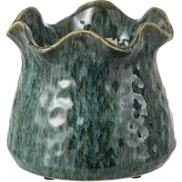 J-Line bloempot Ronny Onregelmatig - keramiek - blauw - large