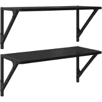 vidaXL Wandplanken Muurmontage 2 st Zwart Eiken 60 x 25 x 25,5 cm