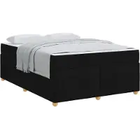 vidaXL Bedframe met matras Zwart 160 x 200 cm Stof