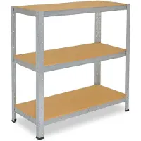 Shelfplaza HOME metalen stellingkast - 90x75x50 cm - verzinkt - 3 planken