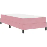 vidaXL Boxspringbed met matras, roze, 80 x 200 cm, gestoffeerd