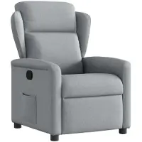vidaXL Fauteuil verstelbaar stof lichtgrijs