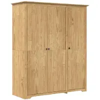 vidaXL Kledingkast BODO Honing bruin 146 x 53,5 x 173 cm Bewerkt hout