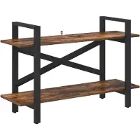 vidaXL Boekenplank 2-laags 100 x 33.5 x 64 cm Bewerkt hout Rook Eiken