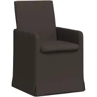vidaXL - Eetstoelen - 2 - st - Linnen - Donkergrijs - 57 - x - 68 - x - 94 - cm