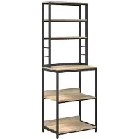 vidaXL Keukenplank 5-laags 60 x 40 x 168 cm Bewerkt hout Sonoma Eik