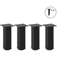 vidaXL Salontafelpoten 4 st 42-44 cm staal zwart