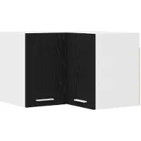 vidaXL Hangkast Zwart Eiken en Wit 57 x 57 x 40 cm Bewerkt hout