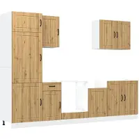 vidaXL 7-delige Keukenkastenset Lucca bewerkt hout artisanaal eiken