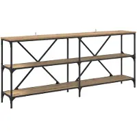 vidaXL - Wandtafel - Artisan - Eiken - 180 - x - 30 - x - 75 - cm - Bewerkt - hout