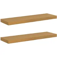 vidaXL Wandplank Muurmontage 2 st Beige 80 x 23,5 x 3,8 cm
