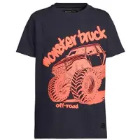 Orange stars T-shirt donkerblauw Jongens Katoen Ronde hals Printopdruk - maat 110/116