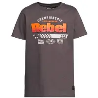 Orange stars T-shirt grijs Jongens Katoen Ronde hals Printopdruk - maat 110/116