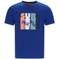 TYGO & vito jersey T-shirt blauw Jongens Katoen Ronde hals Printopdruk - maat 98-104
